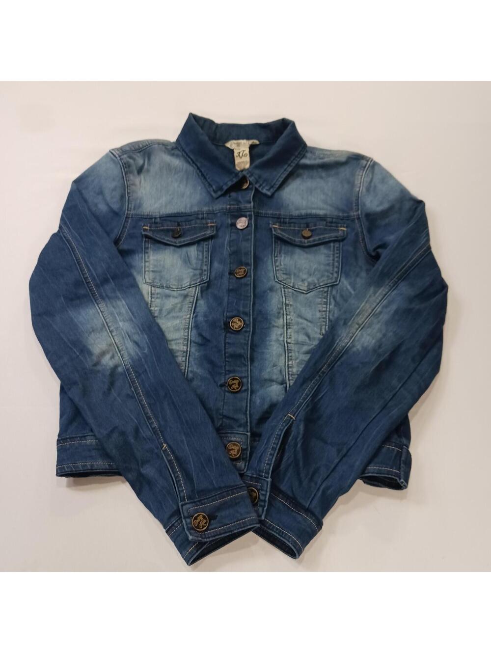 Indigo Rein RN#128963 Women's Blue Stonewashed Denim Front Jacket Size XL